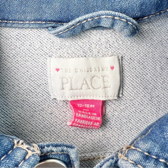 The Children’s Place Toddler Girls Denim Jacket Size 12-18 Months - Picture 3 of 10